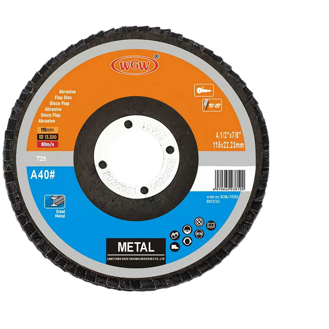 WGW T27 4.5Inch 115×22mm Aluminum Oxide Grinding Disc High Hardness Abrasive Wheel For Stainless Steel Metal Angle Grinder ISO9001 MPA Certified