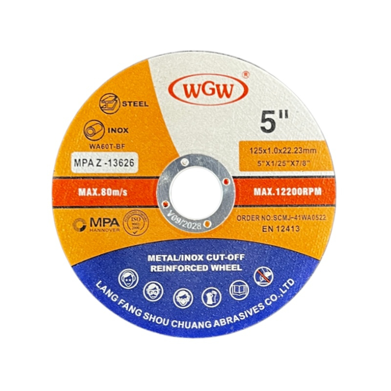 WGW 5Inch 125X1.0X22.23mm Metal Cutting Disc - Langfang Shouchuang Abrasives Co.