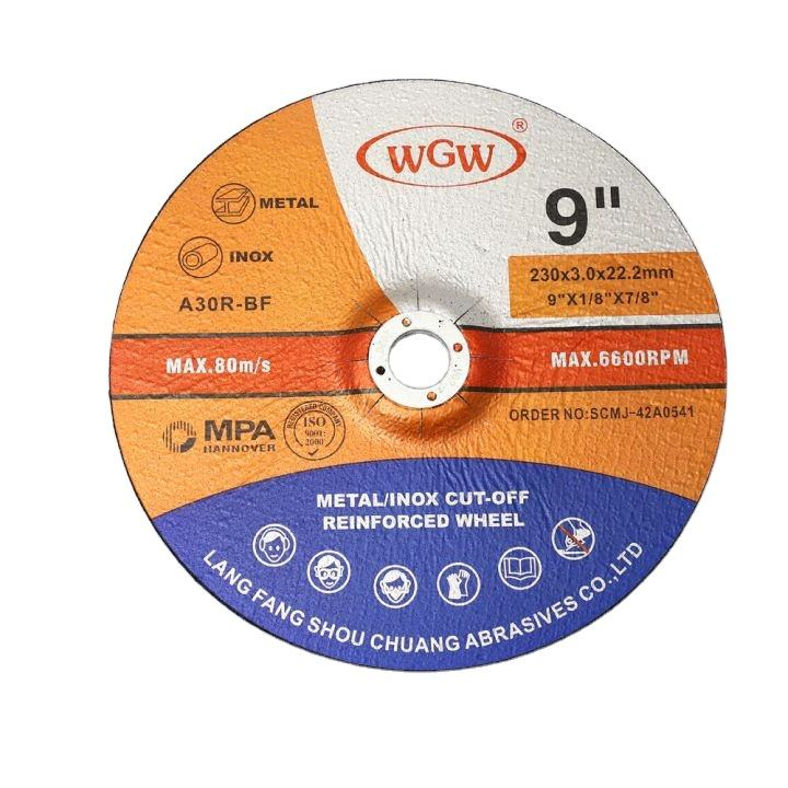 WGW Long-lasting Smooth T42-230mm X3X22.23mm - Langfang Shouchuang Abrasives Co.