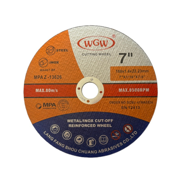 WGW Industrial Metal Cutting Disc 180x1.6x22mm 7Inch Cutting for Metal And Iron with Highly Cost-effective