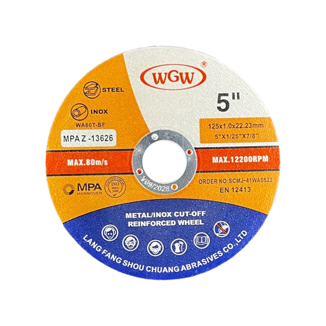 5‑Inch WGW T41 Stainless Steel Cutting Disc, High Hardness Aluminum Oxide