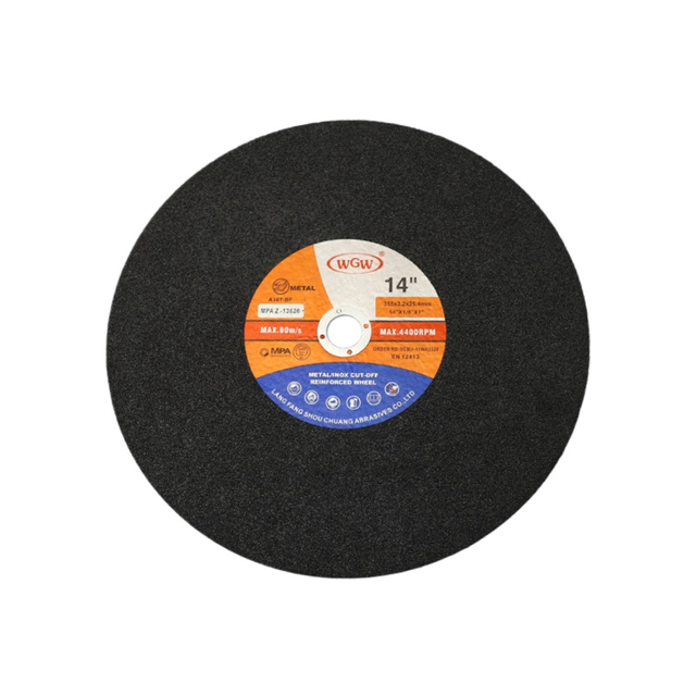 14‑Inch WGW T41 Stainless Steel Cutting Disc, High Hardness Aluminum Oxide （black）