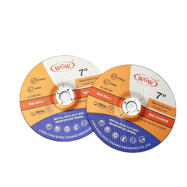 WGW Metal Cutting Disc 180x3x25.4mm for Portable Angle Grinder , T42-Aluminum Oxide Disc Metal 80m/s