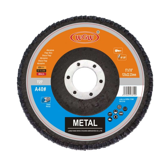 WGW Flap Disc T27-125x22mm ,Aluminum Oxide Disc Metal 80m/s Made in China