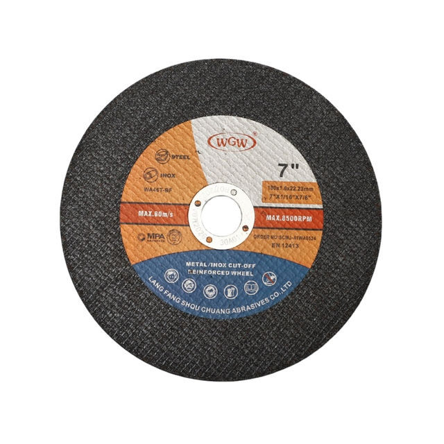 WGW Professional T41-180x1.6x22.23mm Abrasive Cutting Disc Double Network for Metal Working And Stainless Steel for Angle Grinder Use