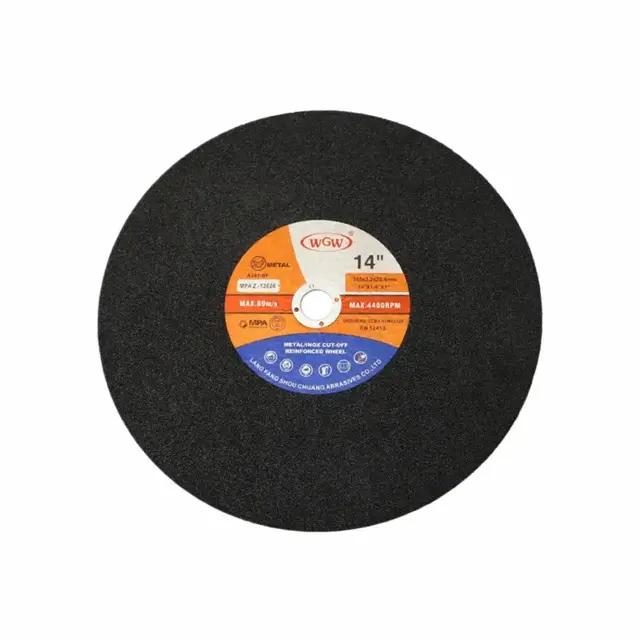 WGW T41 14-Inch 355*3*25.4mm MPA ISO9001 Certified High Hardness Aluminum Oxide Abrasive Cutting Disc for Stainless Steel