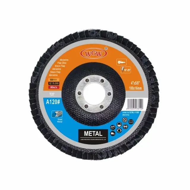 WGW100x22mm 120# Flap Wheel – High Quality Factory Direct – Universal for Grinding & Polishing – OEM