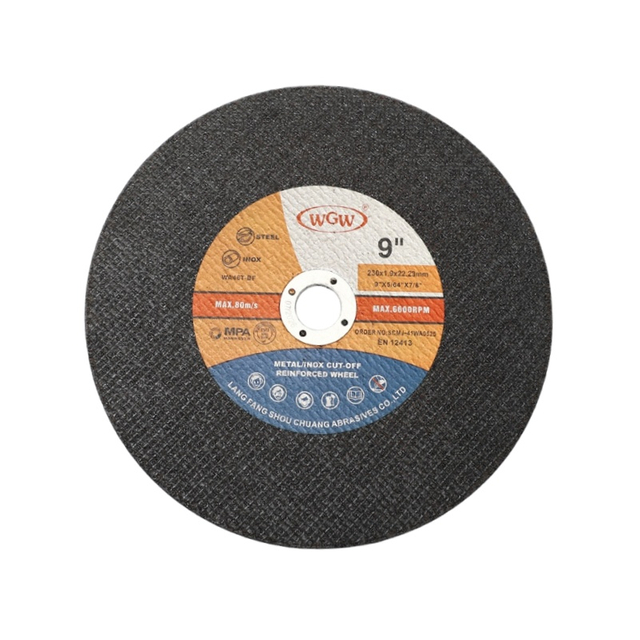 China Professional Manufacturer of T41-230x1.9x22mm Aluminum Oxide Metal Double Network Cutting Disc WGW Brand