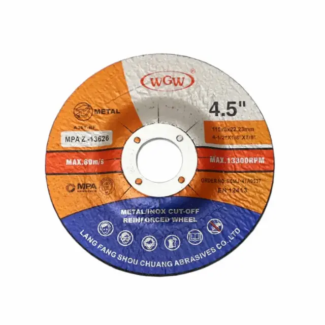 WGW T42-115x3x22.23mm Abrasive Cutting Disc for Metal Working and Stainless Steel OEMODM